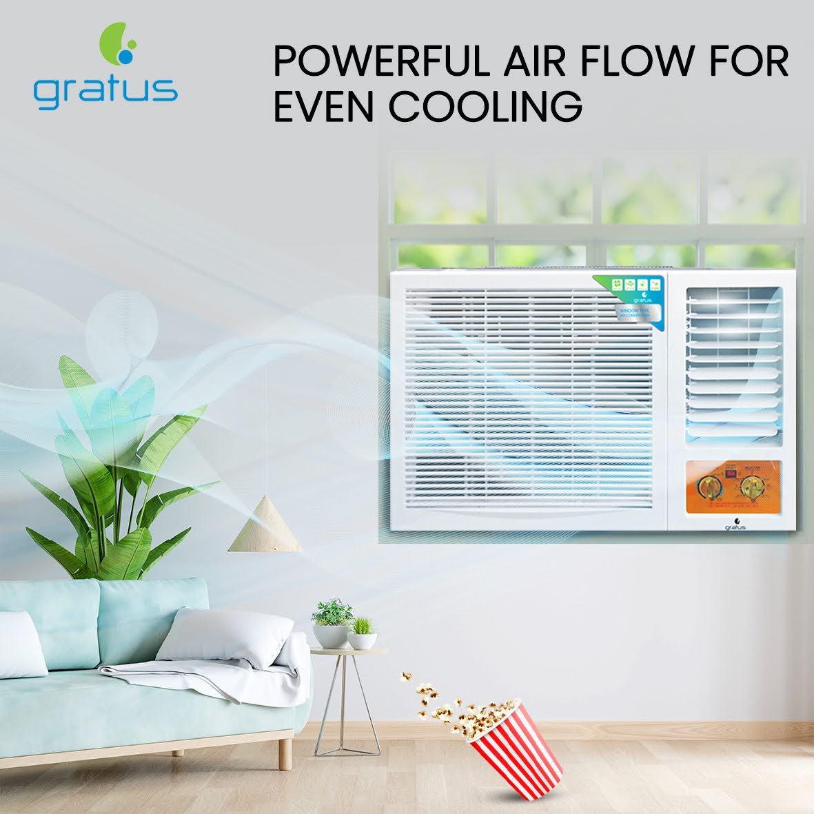 Gratus 2 Ton Window Air Conditioner | Heavy-Duty Rotary Compressor | R410A Refrigerant | GWAC245TRS image 6