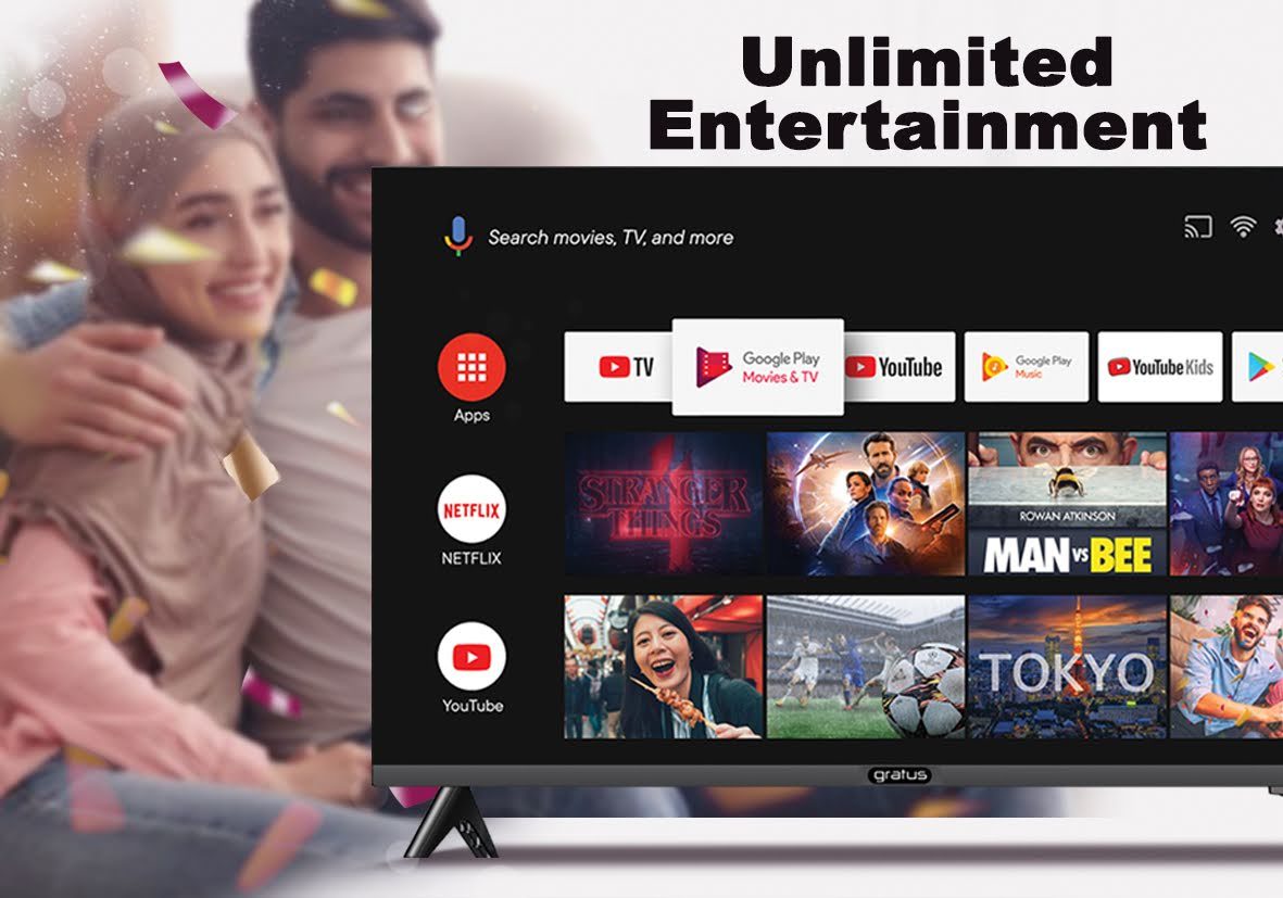 Gratus 40" Smart LED TV with Android 9.0 image 6