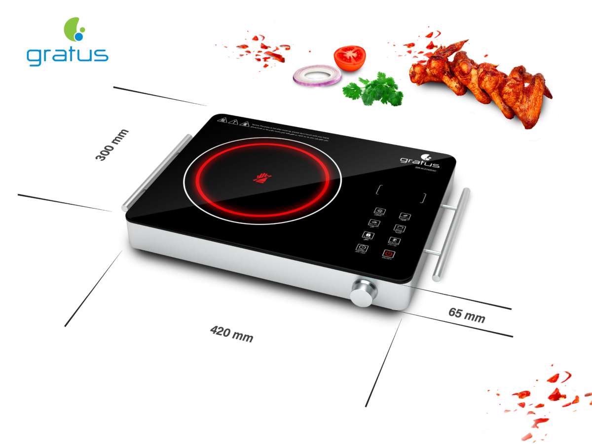 Gratus 2200 Watts Infrared Electric Cooker with Handle image 2