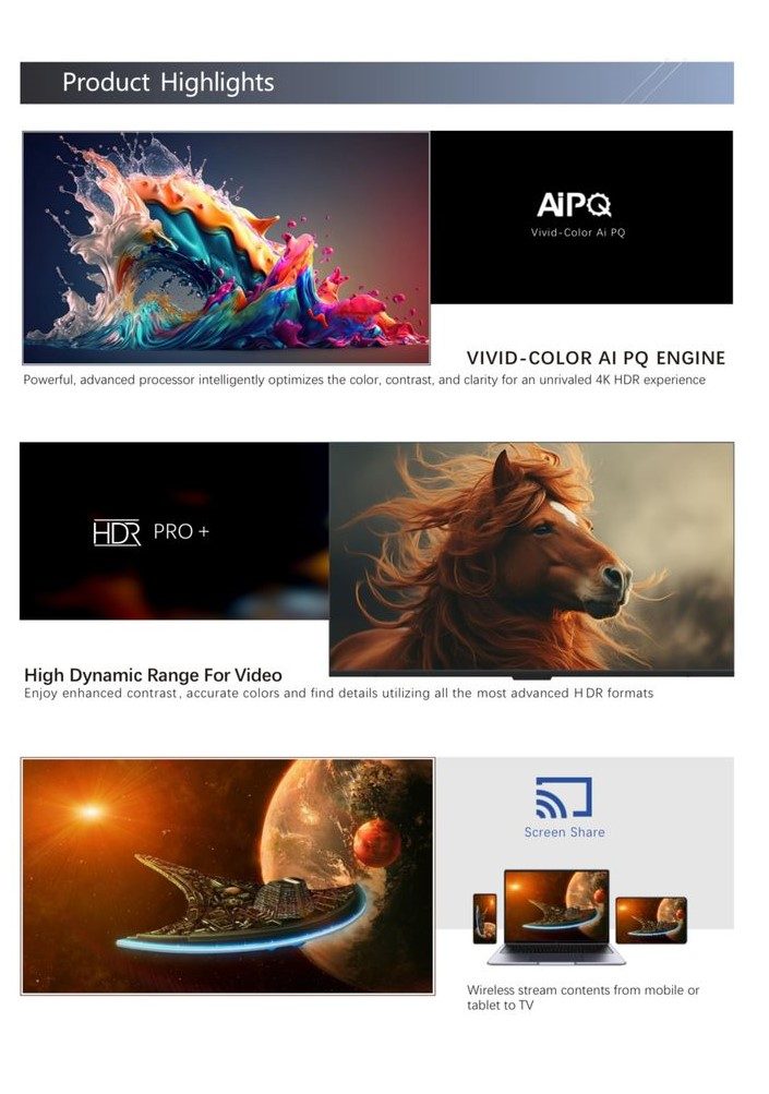 Gratus 100″ QLED WebOS powered 4K Edgeless UHD SMART TV with ThinQ AI image 13