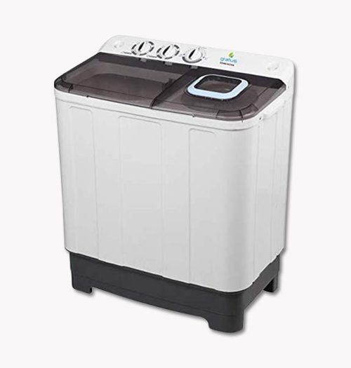 Gratus 7 KG Giant Series Semi-Automatic Top Load Twin Tub Washing Machine (White/Transparent Black) – GSW7KCDX - Washing Machine by Gratus
