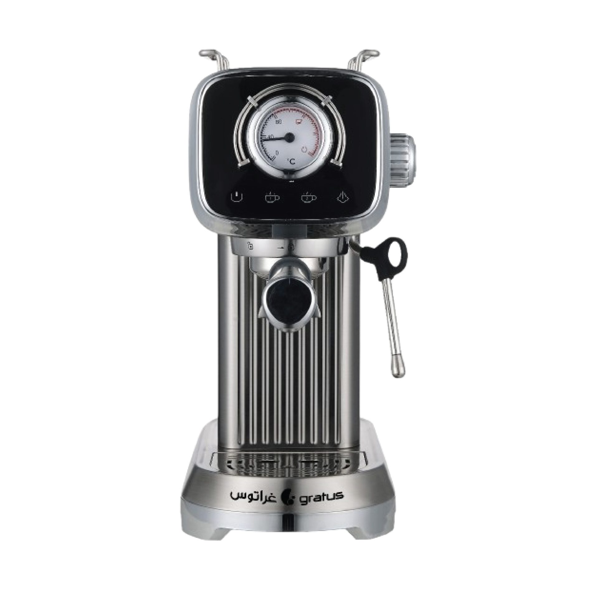 Gratus 1350W Espresso Coffee Maker | 20-Bar Italian ULKA Pump | 1.8L Water Tank | GCM818EXFS - Expresso Machine by Gratus