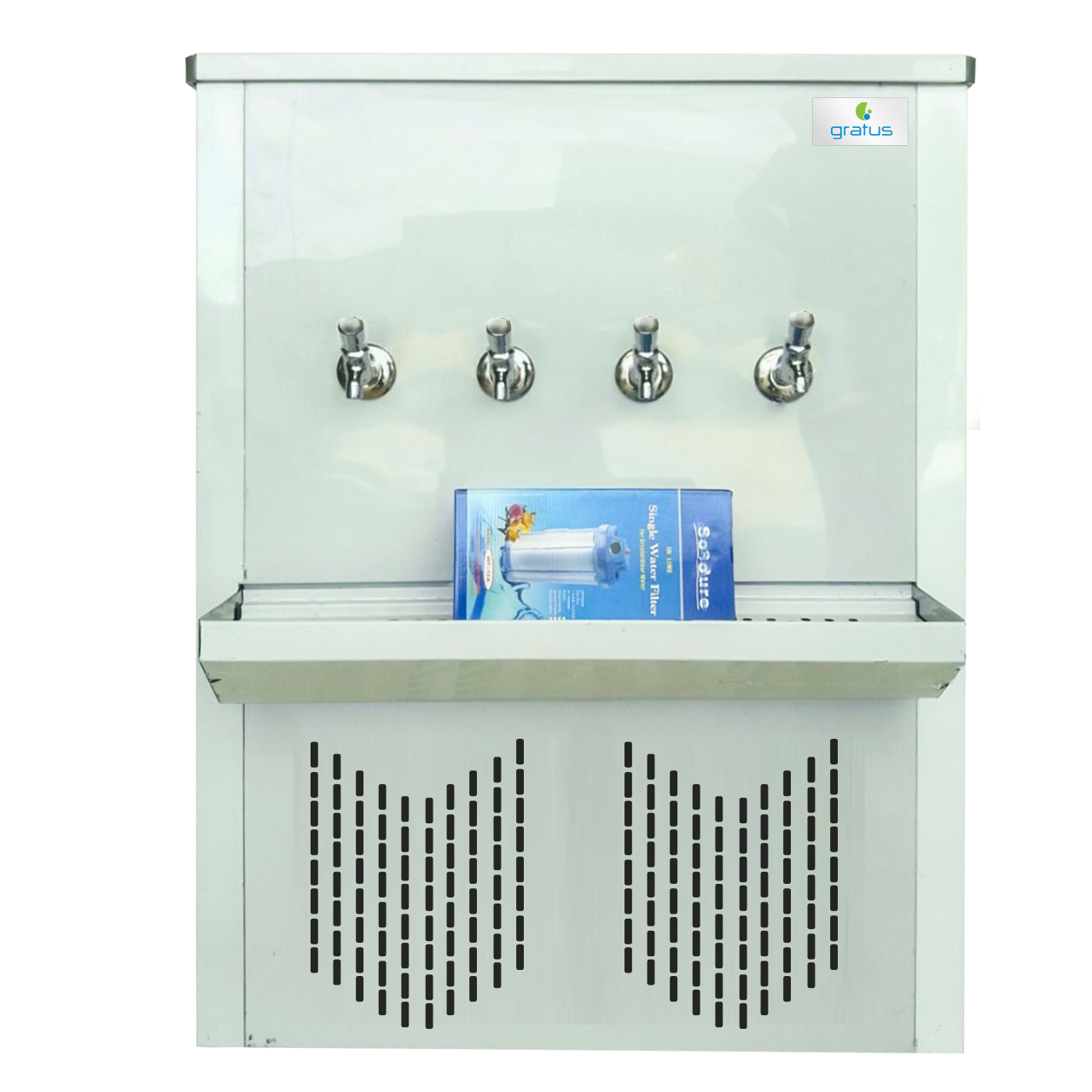 Gratus 4 Taps 85 Gallons Commercial Stainless Steel Water Cooler | GSD88T4 - Water Cooler by Gratus