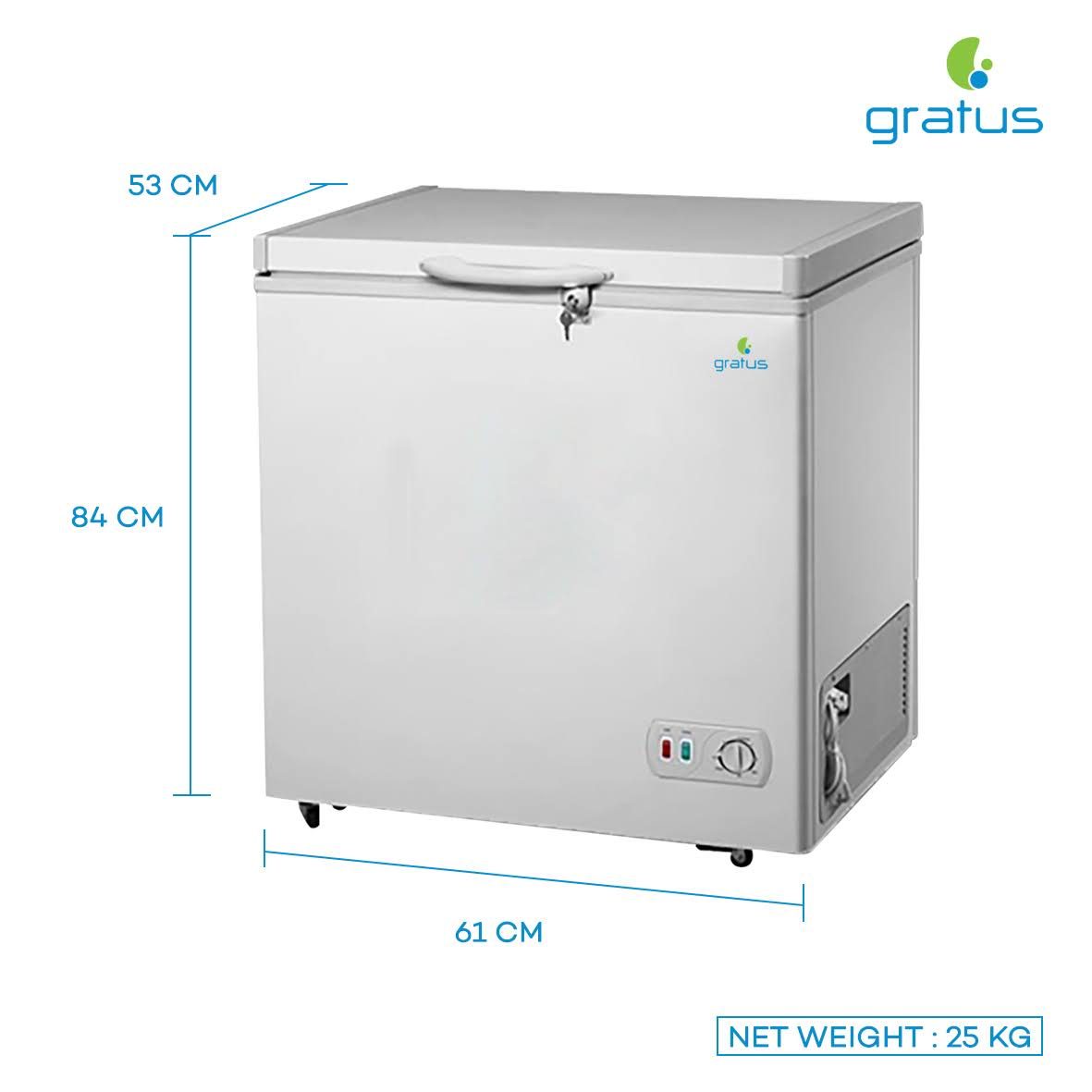 Gratus 150L Tropicalized Chest Freezer with Internal LED image 5