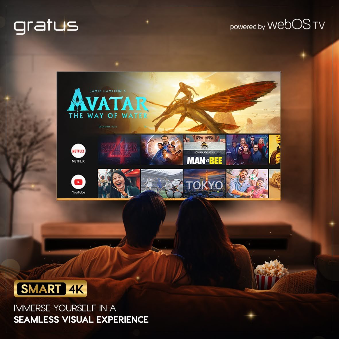 Gratus 4K UHD WebOS Smart LED TV with ThinQ AI image 6