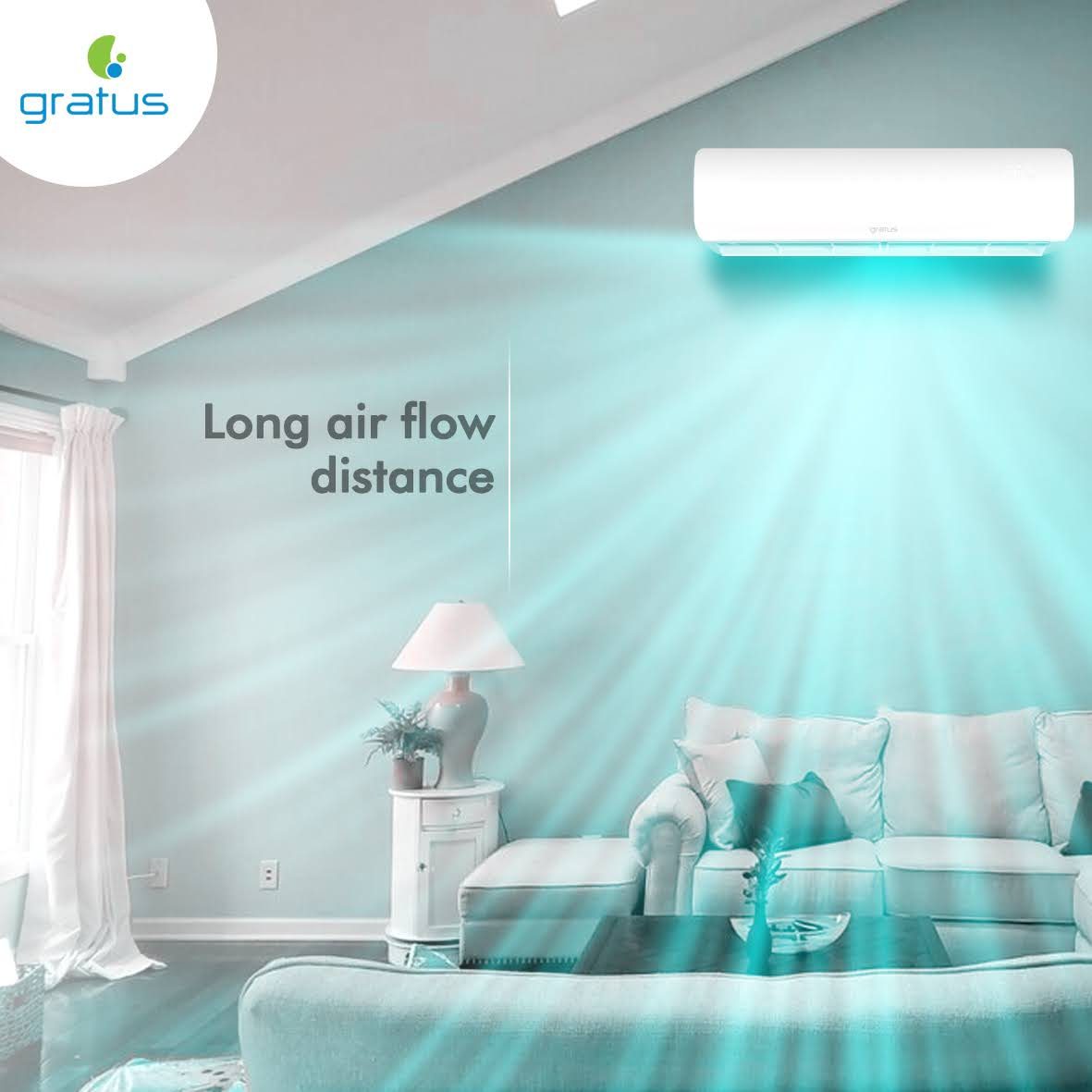 Gratus 1 Ton Hot & Cold Split Air Conditioner | T1 Rotary Compressor | 4-Way Cooling | R410A Refrigerant | GSHAC121SC image 5