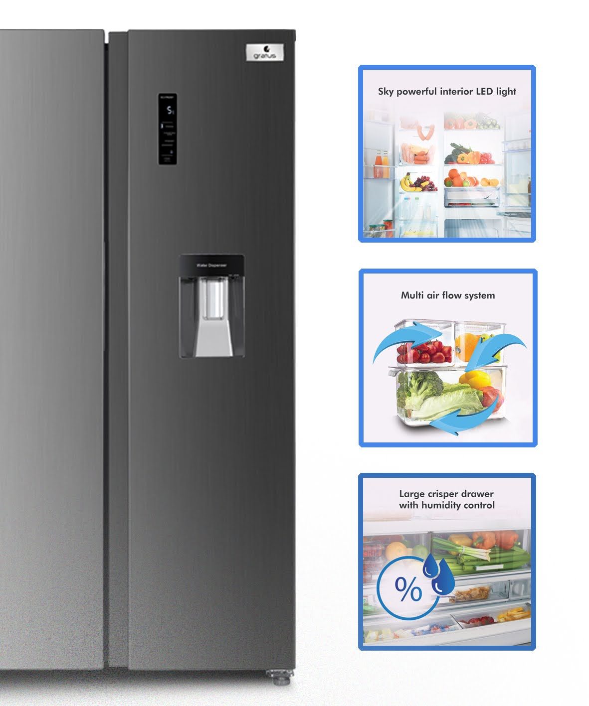 Gratus Frost-Free Refrigerator image 6