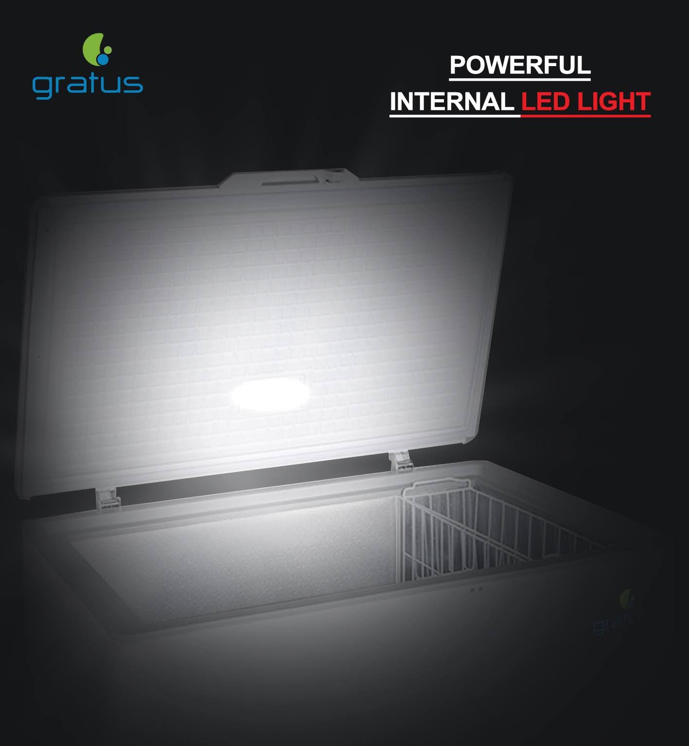 Gratus 350L Tropicalized Chest Freezer with Internal LED image 6