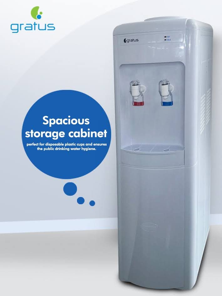 Gratus Hot & Cold 2 Tap Floor Standing Top Loading Water Dispenser | Compressor Cooling | Stainless Steel Hot Water Tank | 1-Year Full & 2-Year Compressor Warranty | GWD102BWDX image 4