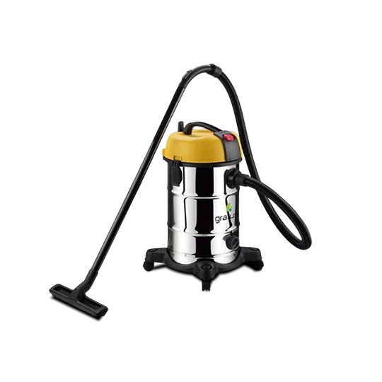 Gratus 1300W Wet, Dry & Blow Canister Vacuum Cleaner with 2000W Power Tool Socket – 30L Stainless Steel Tank | GR-WVC2513AC - Vacuum Cleaners by Gratus