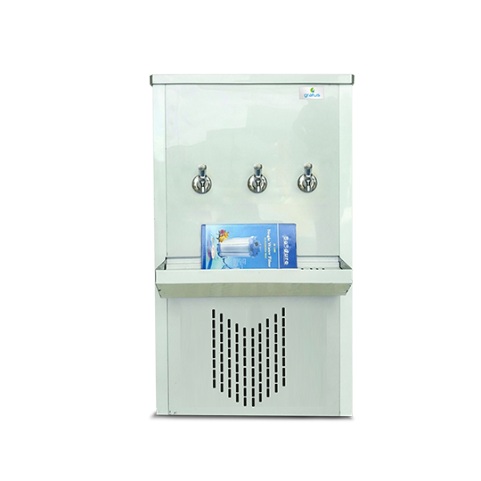 Gratus 3 Tap 45 Gallons Stainless Steel Commercial Water Cooler, 530W, 1-Year Warranty – Model GSD48T3 - 3 Taps by Gratus