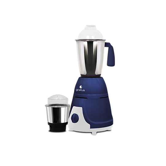 Gratus 600W Mixer Grinder with 2 Stainless Steel Jars, Powerful Copper Motor & PC Unbreakable Lids, Model – GMG6002TI - Mixer Grinder by Gratus