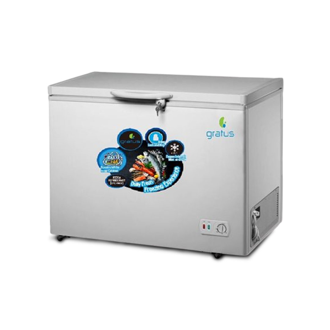 Gratus 350L Tropicalized Chest Freezer with Internal LED, Basket & Lock | GCFR350WDX