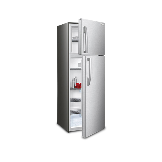 Gratus Top Mount Double Door Refrigerator with Humidity Control, Active-C Fresh & Multi-Air Flow, Inox – Model GRFDD461HCX1