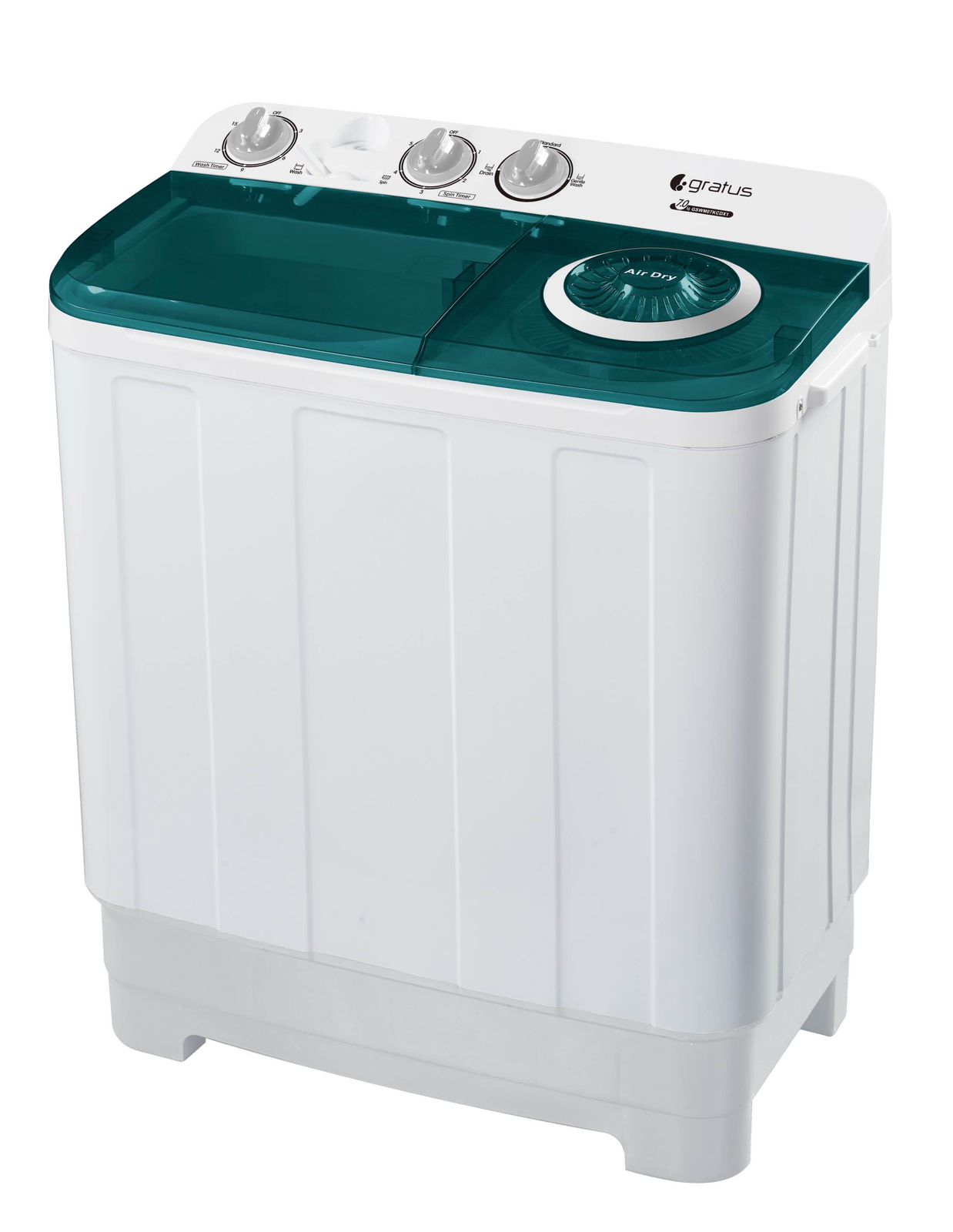 Gratus 7 KG Top Load Semi-Automatic Washing Machine with Spin Dry – GSWM07KCDX1 - Semi-Automatic Top Load by Gratus