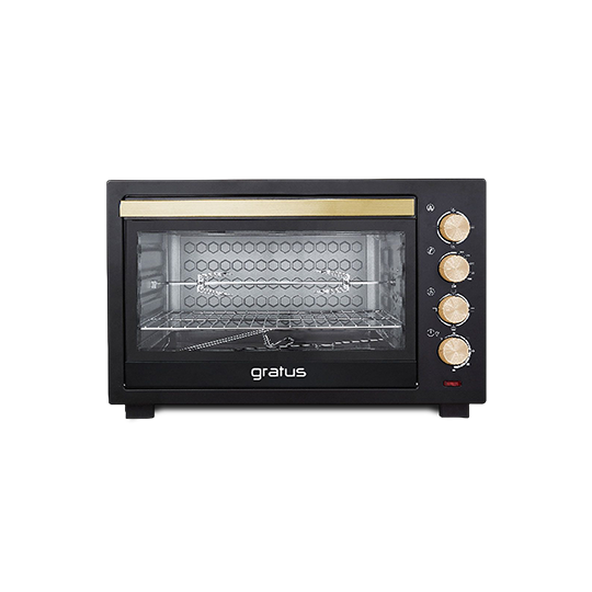 Gratus 60L Electric Oven Toaster Grill 2000W with Rotisserie, Timer & Temperature Control | GTC60NCGX2 - Oven Toaster Grill by Gratus