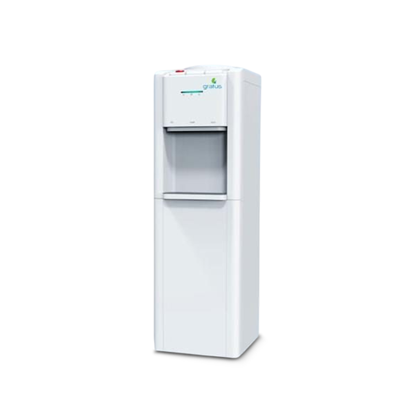 Gratus Hot & Cold 3 Tap Water Dispenser With Storage Cabinet White, 1-Year Full & 2-Years Compressor Warranty, Model: GWD506ACFCW - Water Dispenser With Cabinet by Gratus
