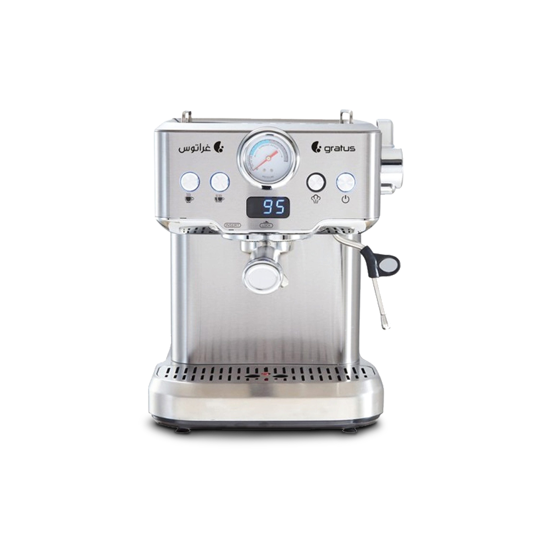 Gratus Barista Espresso Coffee Machine | 20-Bar Italian ULKA Pump | Milk Frother | 1.8L Water Tank | GCM918EXFS - Italian Pump by Gratus