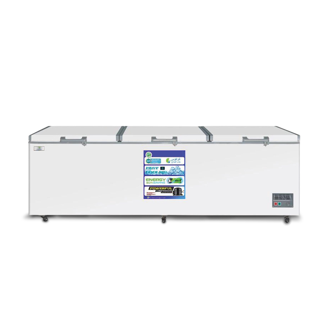 Gratus 1200L Super-Quiet Tropicalized Jumbo Chest Freezer with Triple Doors | GFZ1200FCDX1