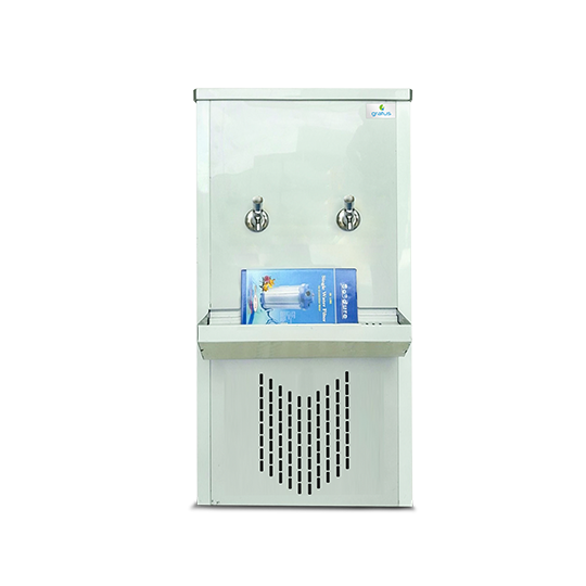 Gratus 30 Gallon Commercial Water Cooler with 2 Taps | Stainless Steel | GSD33T2 - 2 Taps by Gratus