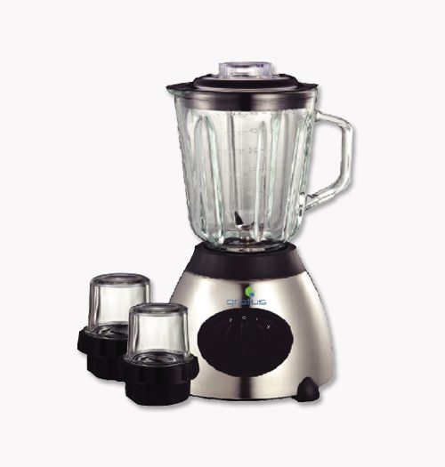 Gratus Glass Blender with Thermo-Resist 1.5 Ltr Glass jug + 2 Glass Mill jars, Model- GBG5503FC